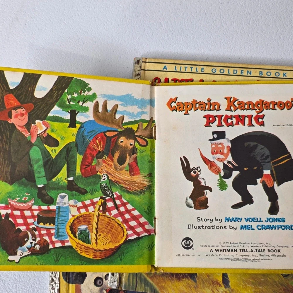 Vintage 1950s Little Golden Books Captain Kangaroo Book Lot of 3 Kids Classic TV